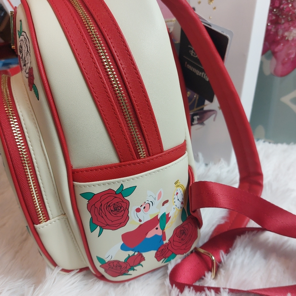 Loungefly Disney Alice in Wonderland Color Changing Roses Mini Backpack - Picture 3 of 9
